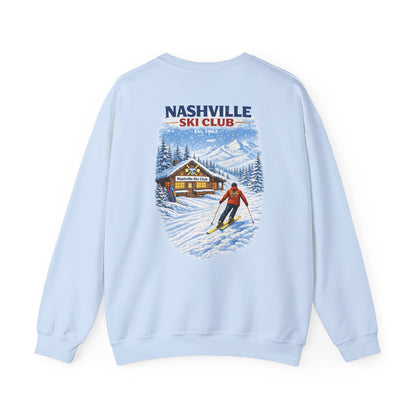 Nashville Ski Club Crewneck Sweatshirt — Vintage Skier Graphic
