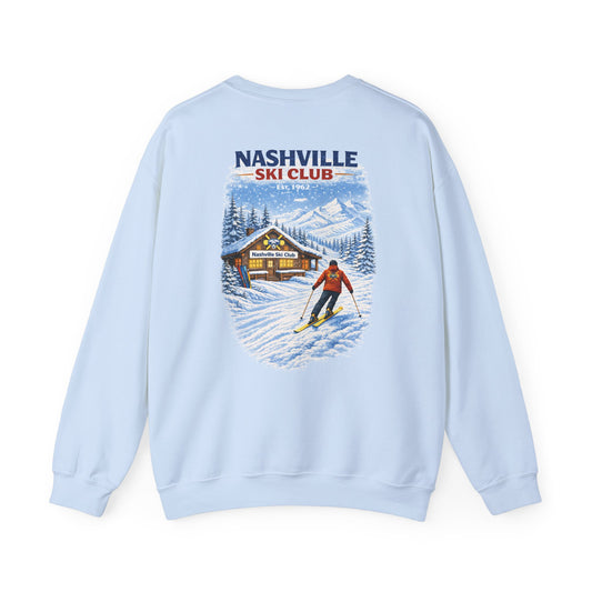Nashville Ski Club Crewneck Sweatshirt — Vintage Skier Graphic