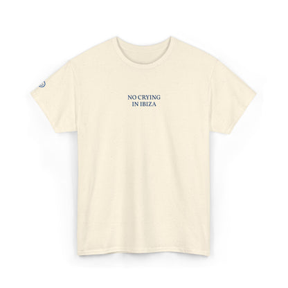 NO CRYING IN IBIZA (Blue Font)