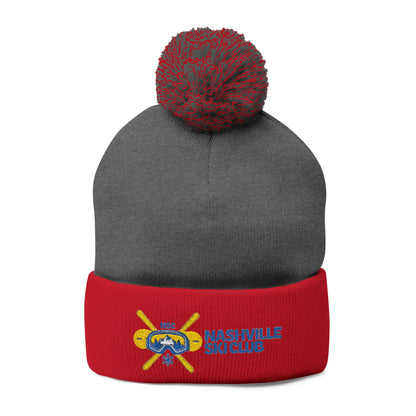 Nashville Ski Club Embroidered Pom-Pom Beanie