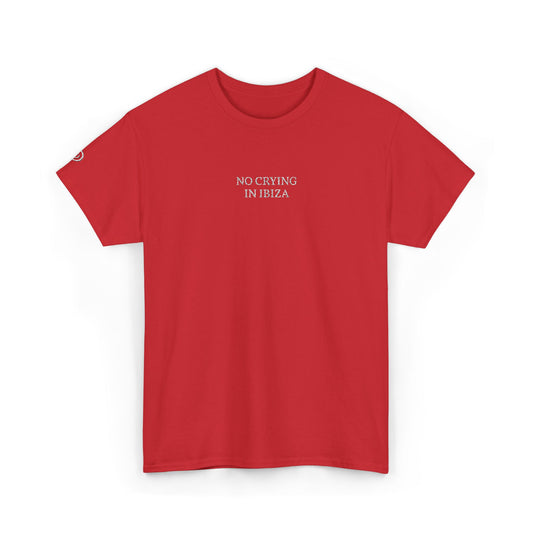 NO CRYING IN IBIZA (White Font)