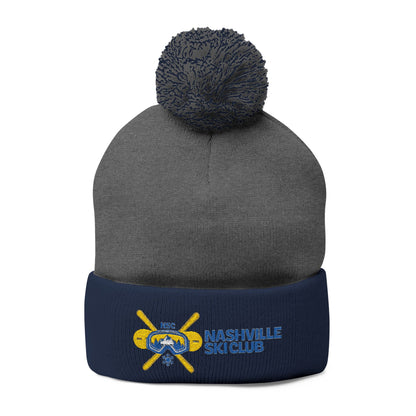 Nashville Ski Club Embroidered Pom-Pom Beanie