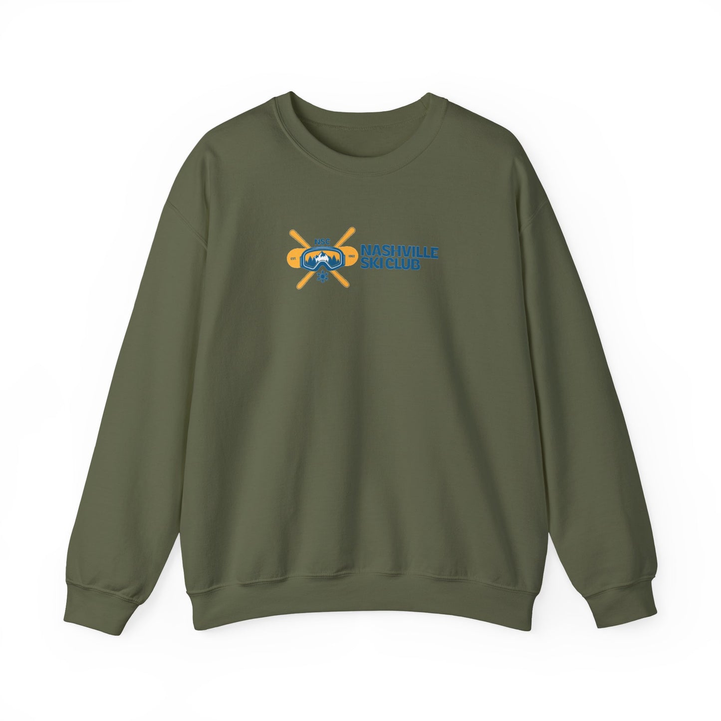 Nashville Ski Club Crewneck Sweatshirt — Vintage Skier Graphic