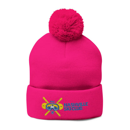 Nashville Ski Club Embroidered Pom-Pom Beanie