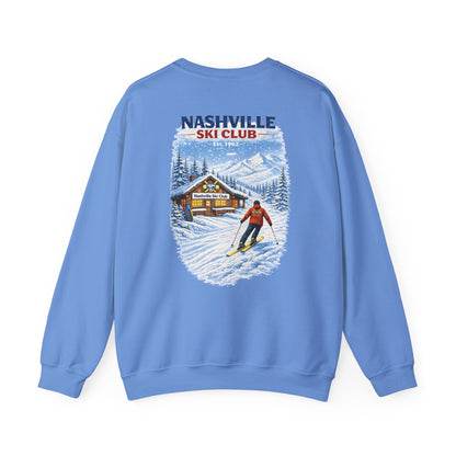 Nashville Ski Club Crewneck Sweatshirt — Vintage Skier Graphic