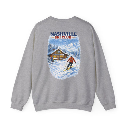 Nashville Ski Club Crewneck Sweatshirt — Vintage Skier Graphic