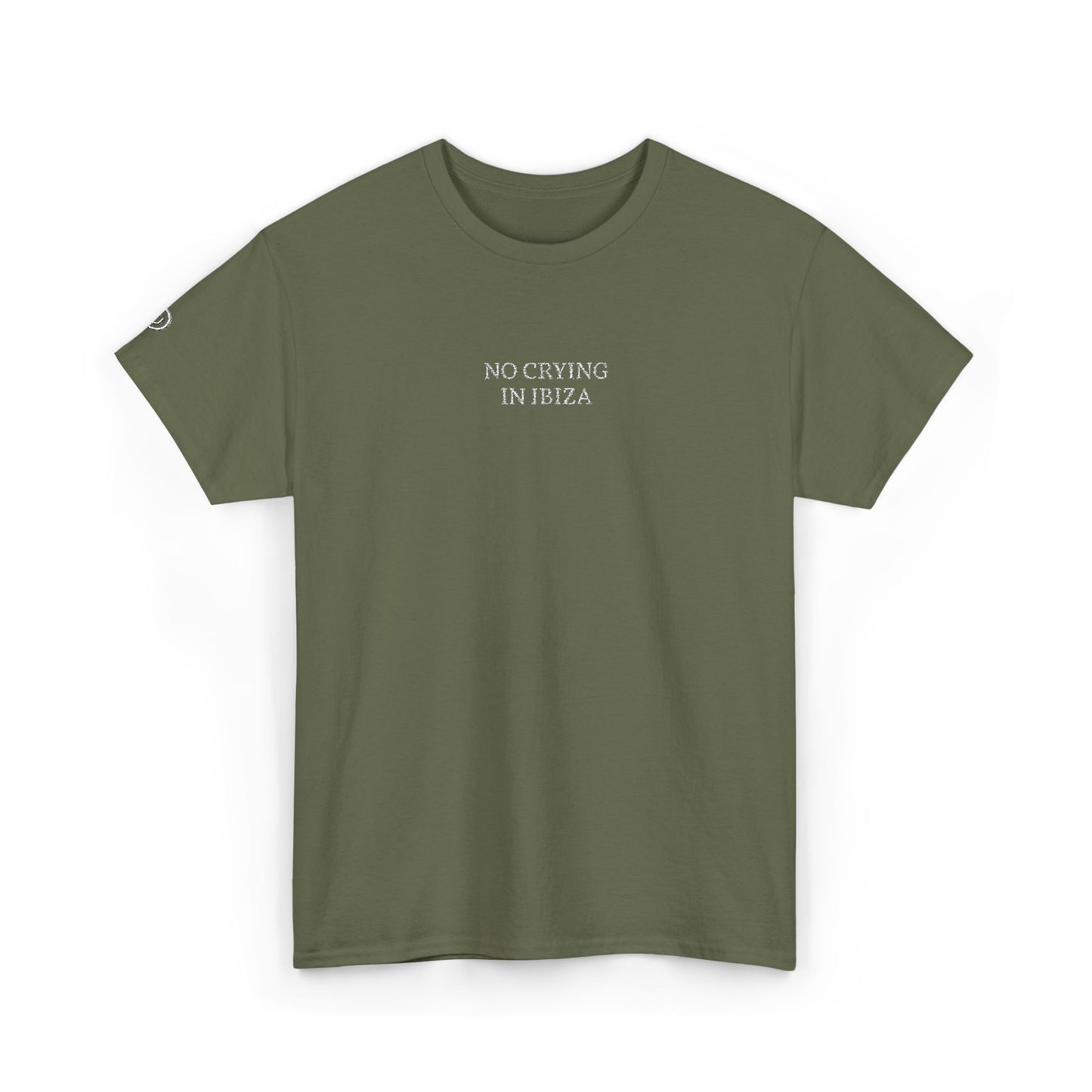 NO CRYING IN IBIZA (White Font)