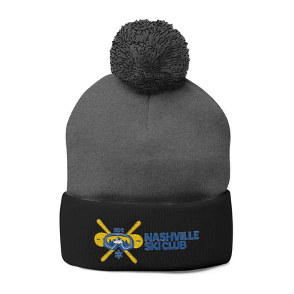 Nashville Ski Club Embroidered Pom-Pom Beanie