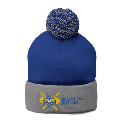 Nashville Ski Club Embroidered Pom-Pom Beanie