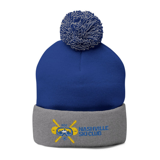 Nashville Ski Club Embroidered Pom-Pom Beanie