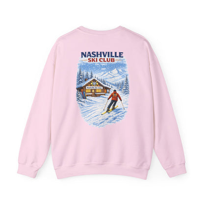 Nashville Ski Club Crewneck Sweatshirt — Vintage Skier Graphic
